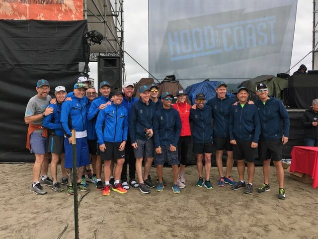 Clinical Professor Kevin Gard, PT, DPT with his team at the 2018 Hood to Coast